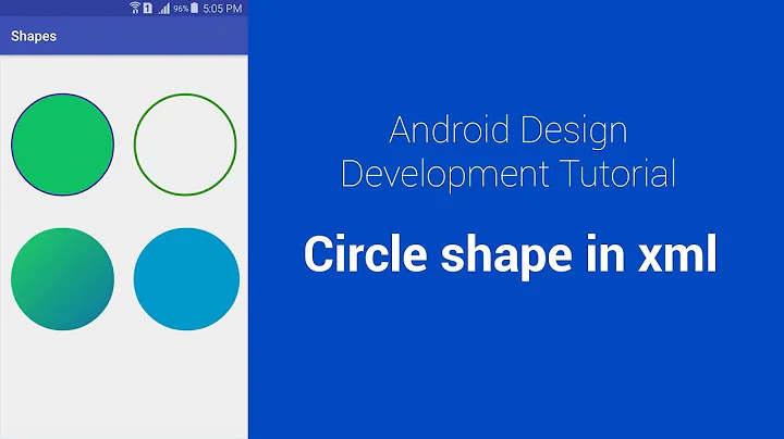Create circular shape in XML - Android