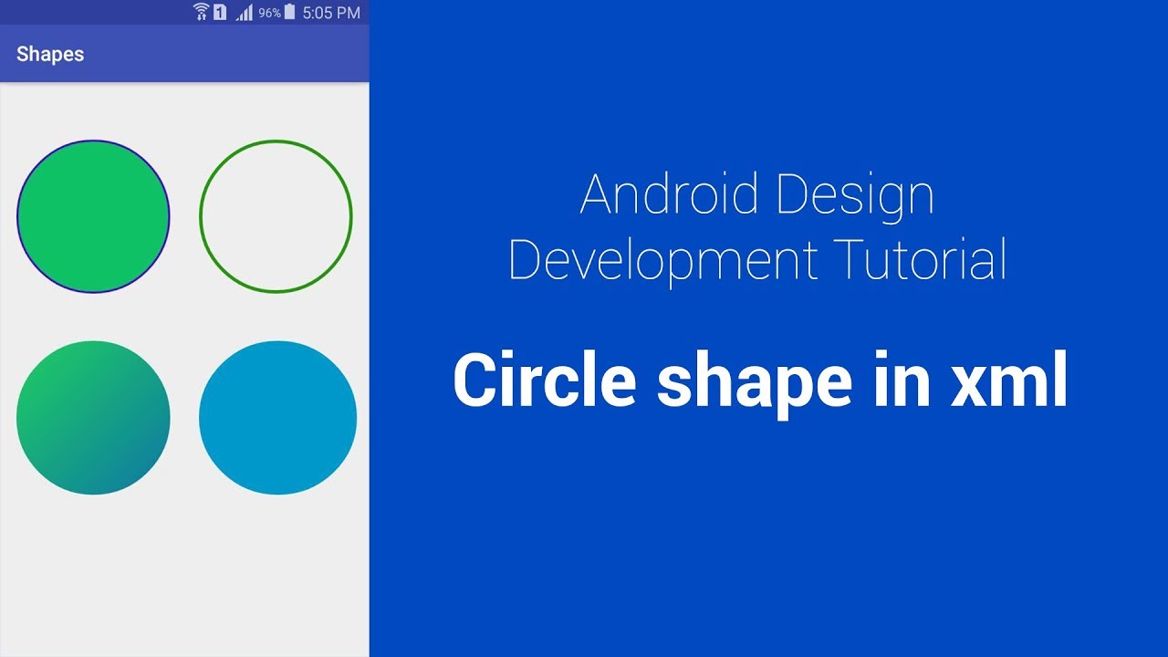 Hình tròn là một trong những hình dạng thú vị và độc đáo trong thiết kế giao diện ứng dụng di động. Trên YouTube, bạn có thể tìm thấy nhiều video hướng dẫn tạo hình tròn trong XML cho ứng dụng Android. Hãy xem hình ảnh liên quan và khám phá cách tự tạo hình tròn cho thiết kế giao diện của riêng bạn.