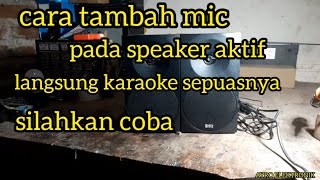 Cara menambahkan mic pada speaker aktif