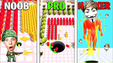 NOOB vs PRO vs HACKER in ATTACK HOLE! Prezley