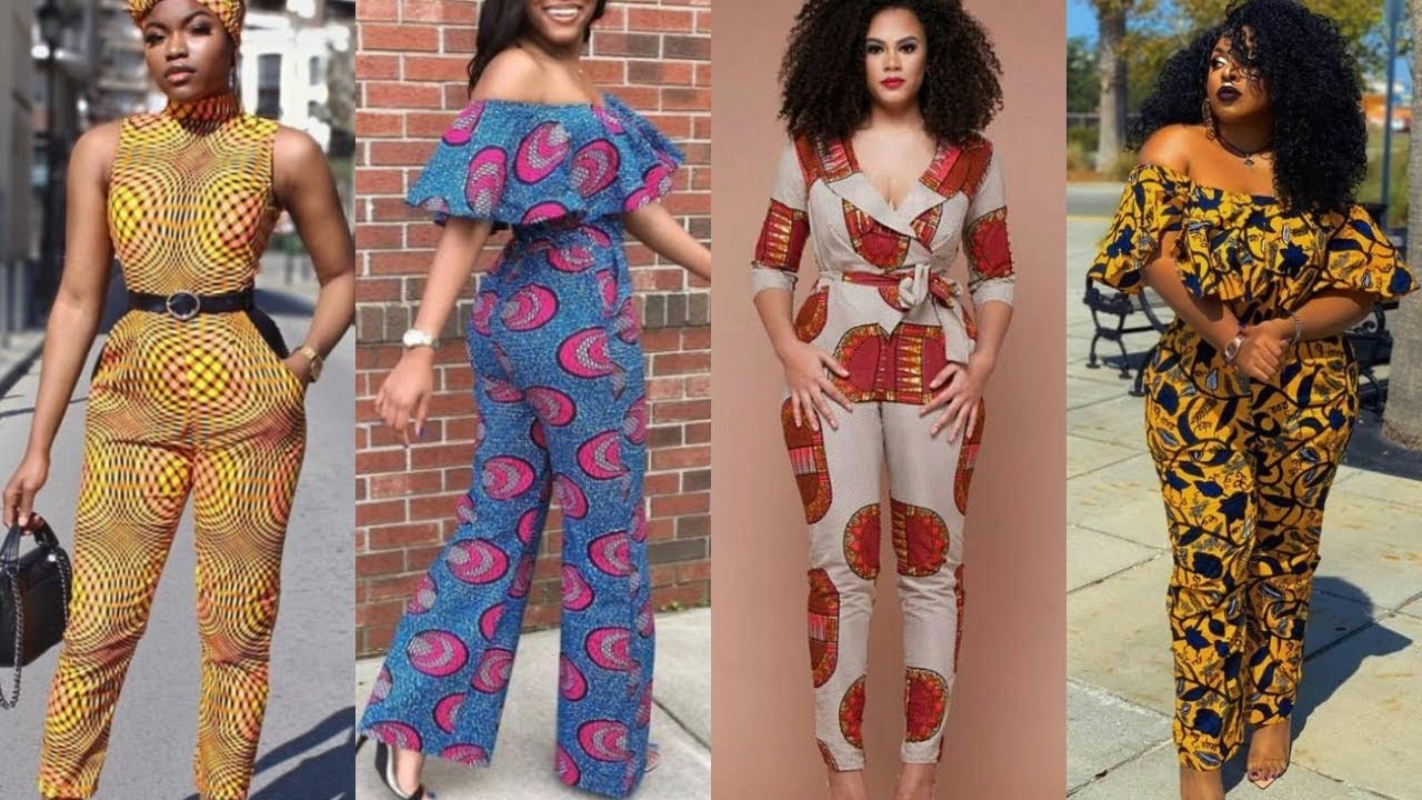 Classy African Fashion: Unique jumpsuit styles with African print ...