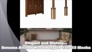 Buy Used Sonoma Arched Wood Pergola 12x13 Mocha