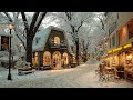 Cozy Jazz Playlist ☕ Snowy Coffee Shop on a Silent Winter Morning | Gentle Jazz for Peaceful Mood ❄️