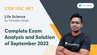 Complete Exam Analysis and Solution of September 2022 | Life Science | Virendra Singh | CSIR UGC NET