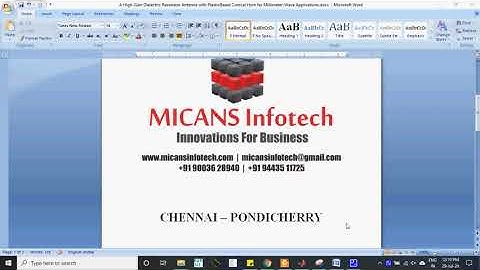 A High-Gain Dielectric Resonator Antenna with PlasticBased Conical Horn- IEEE PROJECTS 2020-2021