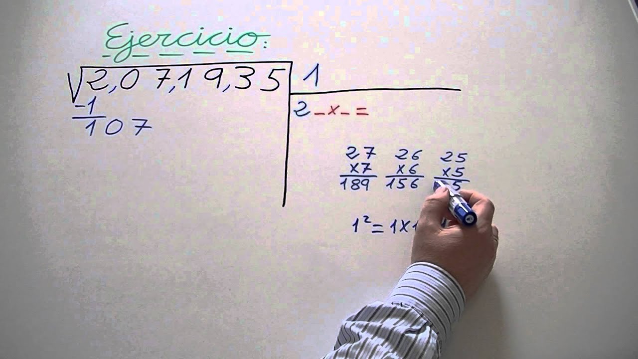Resolver raíz cuadrada siete dígitos - YouTube
