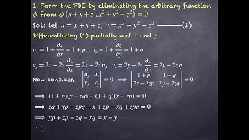 Formation of PDE by eliminating arbitrary function_4