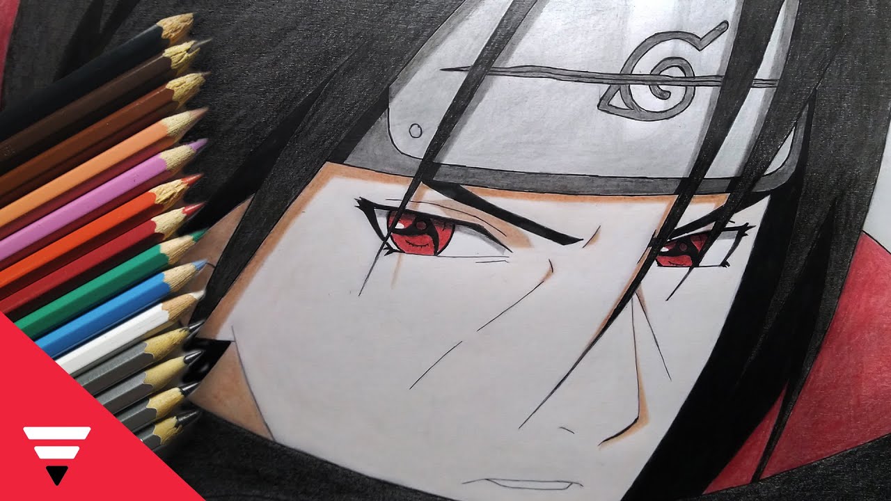 Prabu Dbz on X: Drawing Itachi Uchiha with Colour Pencils