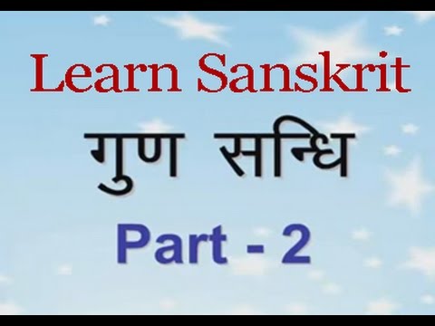 Sandhi Sanskrit Chart