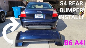 B6 AUDI S4 REAR BUMPER INSTALL on my 2004 Audi A4 Quattro 6 Speed Manual!
