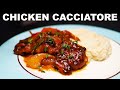 Broiled chicken cacciatore with cauliflower mash