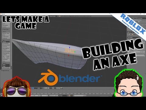 Roblox Lets Make A Game Building An Axe Mesh With Blender 3d Youtube - rat mesh roblox