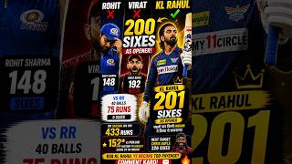 "Rohit ❌ Kohli ❌ Rahul 😱 200 Sixes Record #cricketshorts #ipl #KLRahul #ipl2026live