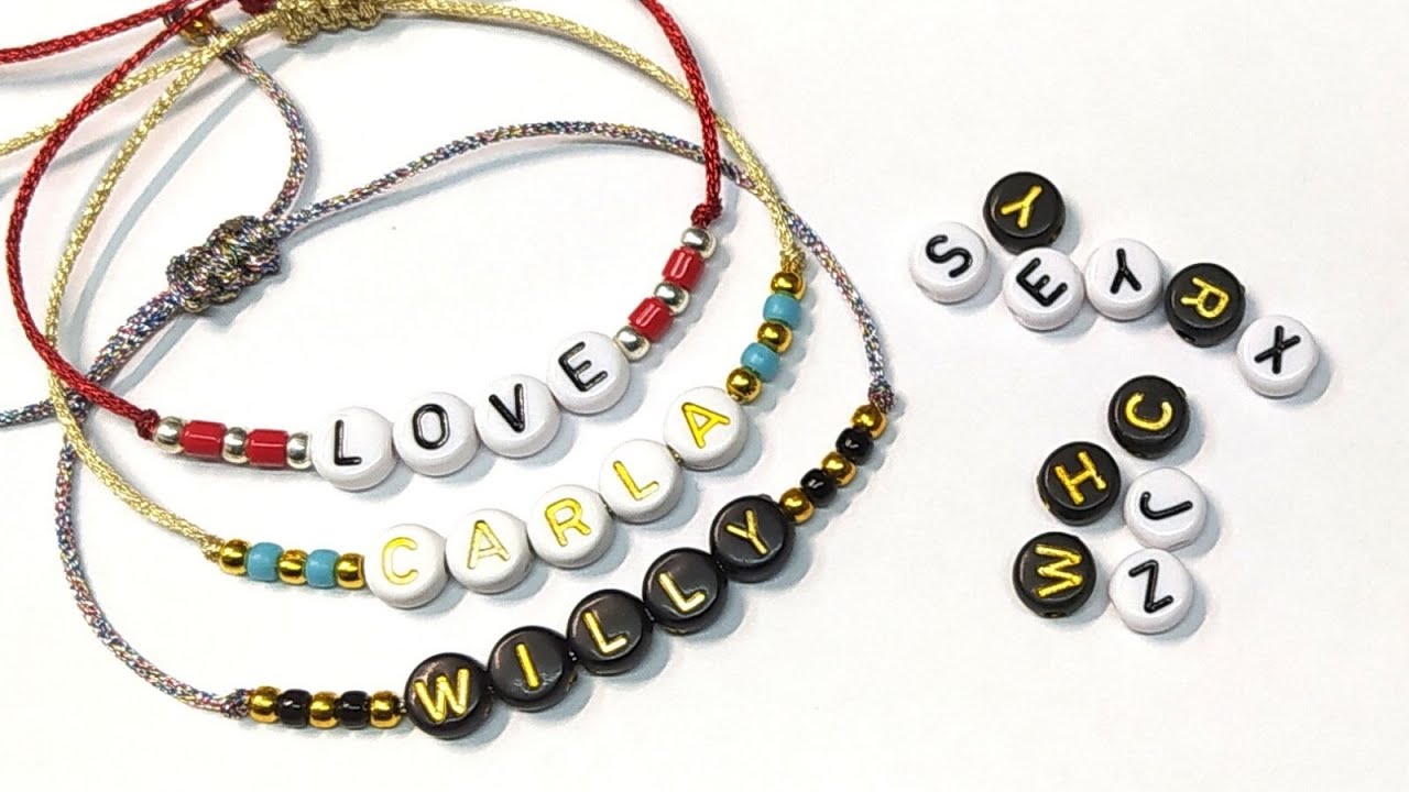 Cuentas de letras para pulseras personalizadas