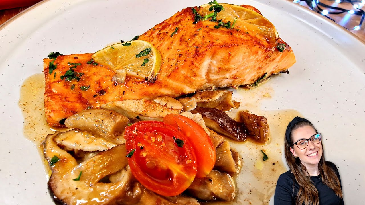 SALMAO ASSADO COM LEGUMES, SALMÃO FÁCIL E RÁPIDO