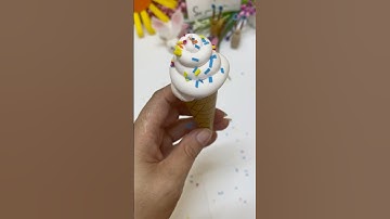 Cách làm que kem bằng đất nặn/ Làm đồ chơi từ đất nặn tự khô/ HaDo #Shorts #Diy #handmade #art