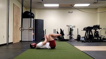 Active hip flexion dead bug
