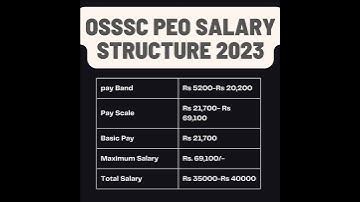 OSSSC PEO Salary Structure 2023| #osssc | #shortsfeed | #youtubeshorts