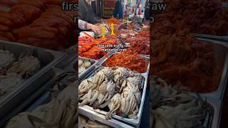 Raw marinated crab from Honglim Banchan in Gwangjang Market #seoul