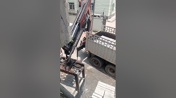 AVS Solid blocks unloading machine #bangalorecity #civilengineer #construction #trending