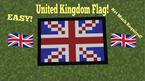 Minecraft Tutorial - How to make the United Kingdom Flag EASY...