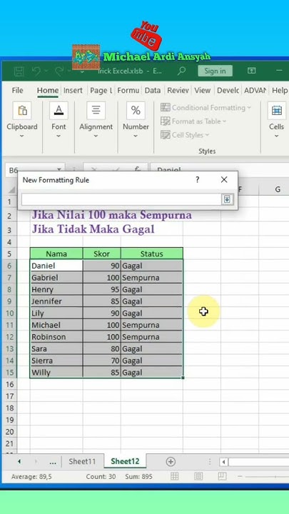 Cara Menggunakan Conditional Formatting di Excel (1) - YouTube