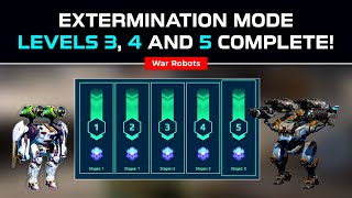 War Robots: 18 Jun Extermination Mode Levels 3, 4 and 5 Complete! 🚀  War Robots Hunting Grounds