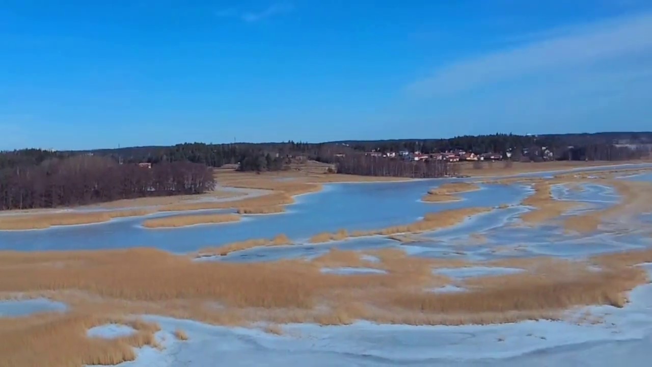 Yuneec Breeze 4k drone flight in the spring outside Turku Finland