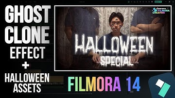GHOST CLONE EFFECT + HALLOWEEN ASSETS USING FILMORA 14 | FILMORA 14 TUTORIAL
