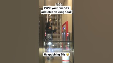 3D JungKook challenge in bank 😂 #jungkook #3d #shortsvideo
