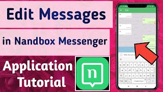 How to Edit Message in Nandbox Messenger App screenshot 1