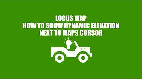Locus Map - How to view elevation