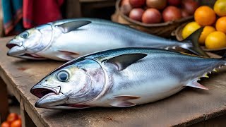 Download Lagu Everyday of My Life ❗🔥 Exploring Sorong Fish Market live broadcast of yellowfin tuna cutting MP3