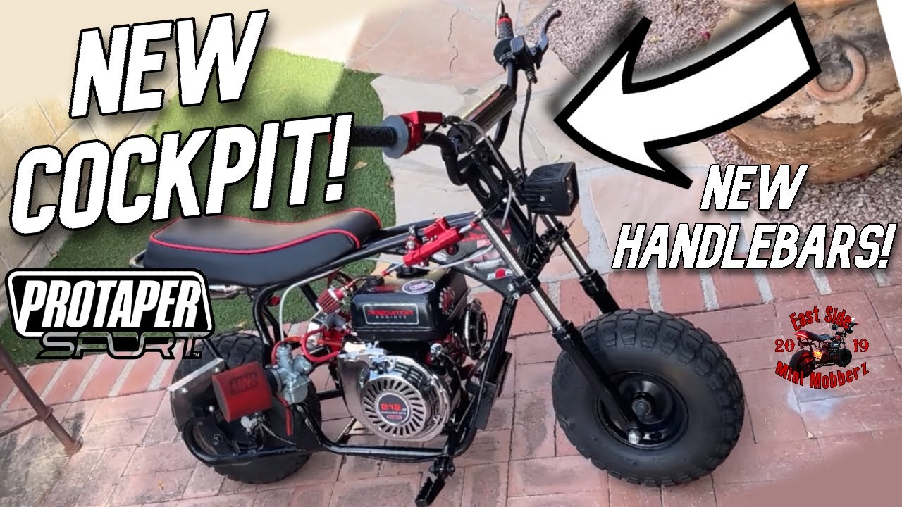 Minibike Cockpit Install! New Bars And Throttle! Minibike Revamp