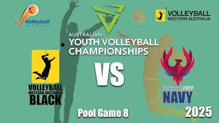 U18 WA Black vs NSW Navy | Game 8 | Australian Youth Volleyball Championship 2025
