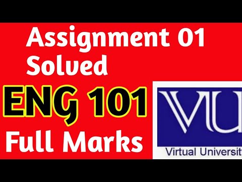 eng 101 assignment solution 2023