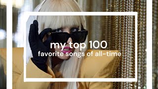 my top 100 favorite songs