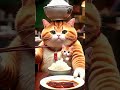 Cute Cat Eating Rice Like Human 😹🍚 #shorts #cutecat #catvideo