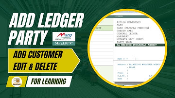 How to Create Ledger, Party & Customer Master in Marg ERP | Complete Step-By-Step Tutorial