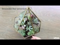 Easy to make a terrarium with succulent plants tutorial
