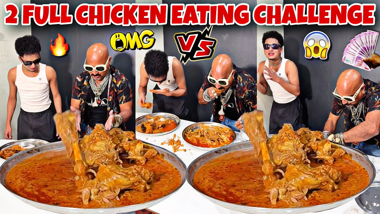 2 Full Chicken Eating FT. Rexxaa l Ulhas Kamathe l Chicken Leg Piece
