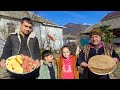 LIFE IS PEACEFUL AND HEALTHY IN OUR VILLAGE | GRANDMA COOKING PAN KEBAB | RURAL RELAXING VILLAGE