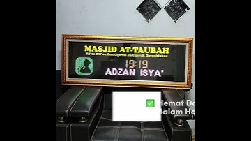 jam jadwal sholat digital masjid kotak demo teks