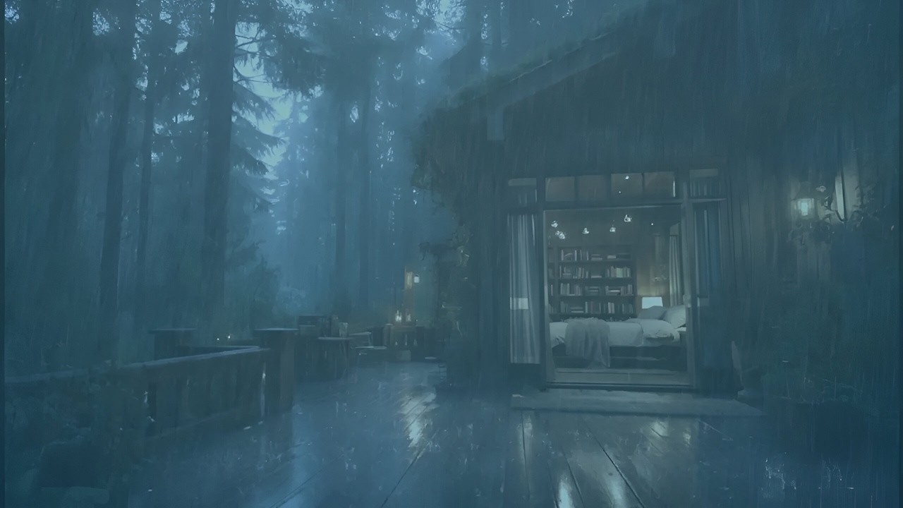 Лучший ночной дождь в лесу 🌲 | Сильный дождь для сна, учебы и отдыха, медитации
