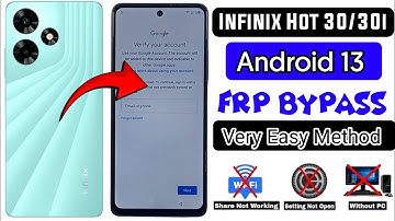 infinix HOT 30/ 30i Frp bypass Android 13 | Infinix Hot 30 (X6831) Google Account Bypass Without Pc