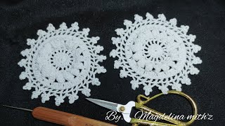 Crochet motif tablecloth (A) ~ Toturial Mengait motif alas meja