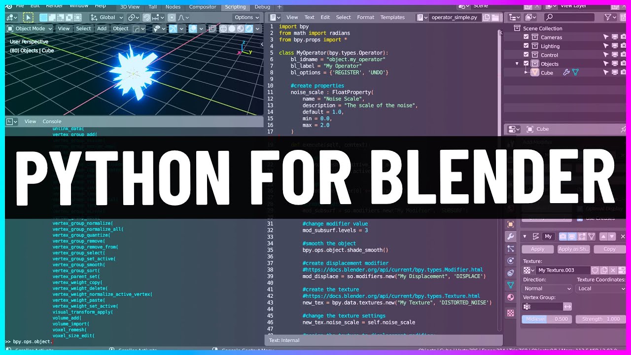 nuance Stereotype Drastisk Python Crash Course for Blender! - YouTube