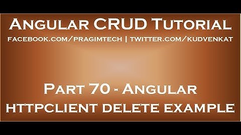 Voorbeeld van het verwijderen van Angular httpclient