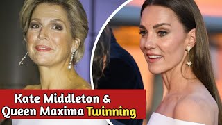Kate Middleton And Queen Maxima In Black & White Similar Outfit | Red Carpet Fashion | Royal Look