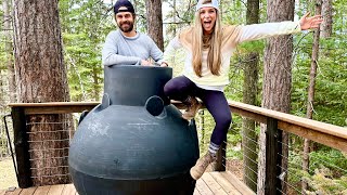 We Dropped A BOMB | Off-Grid Treehouse Outhouse! Ep. 14